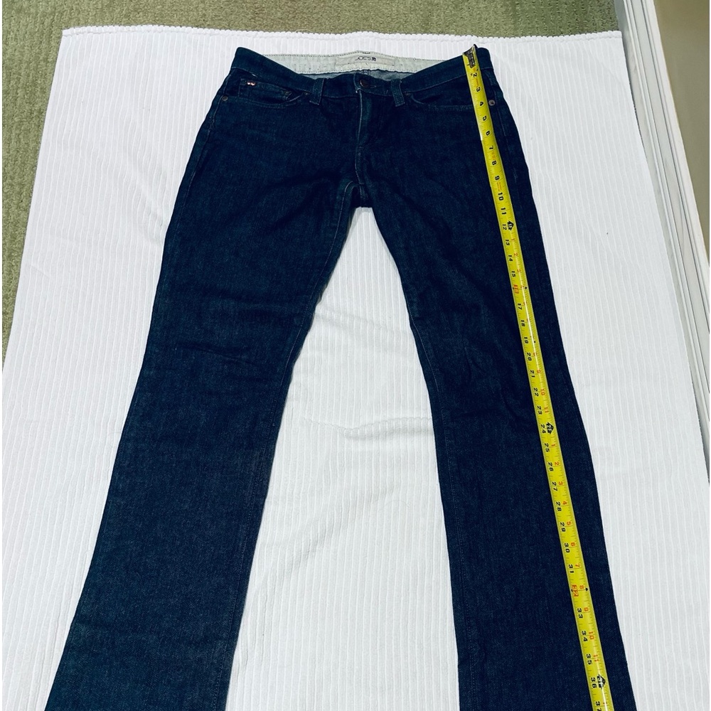 Joes jeans sz 27 low cut approx 8 inches straight legs 41” length dark blue
